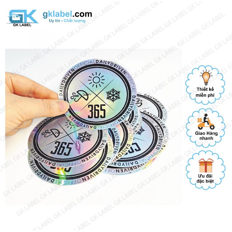 In tem decal Sticker 7 màu - GK Label